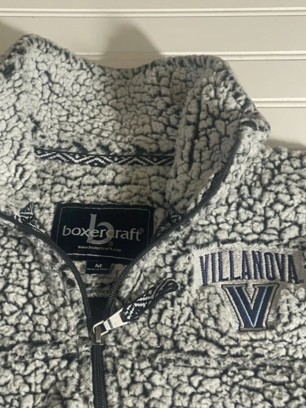VILLANOVA woman’s 1/4 zip Sherpa size medium